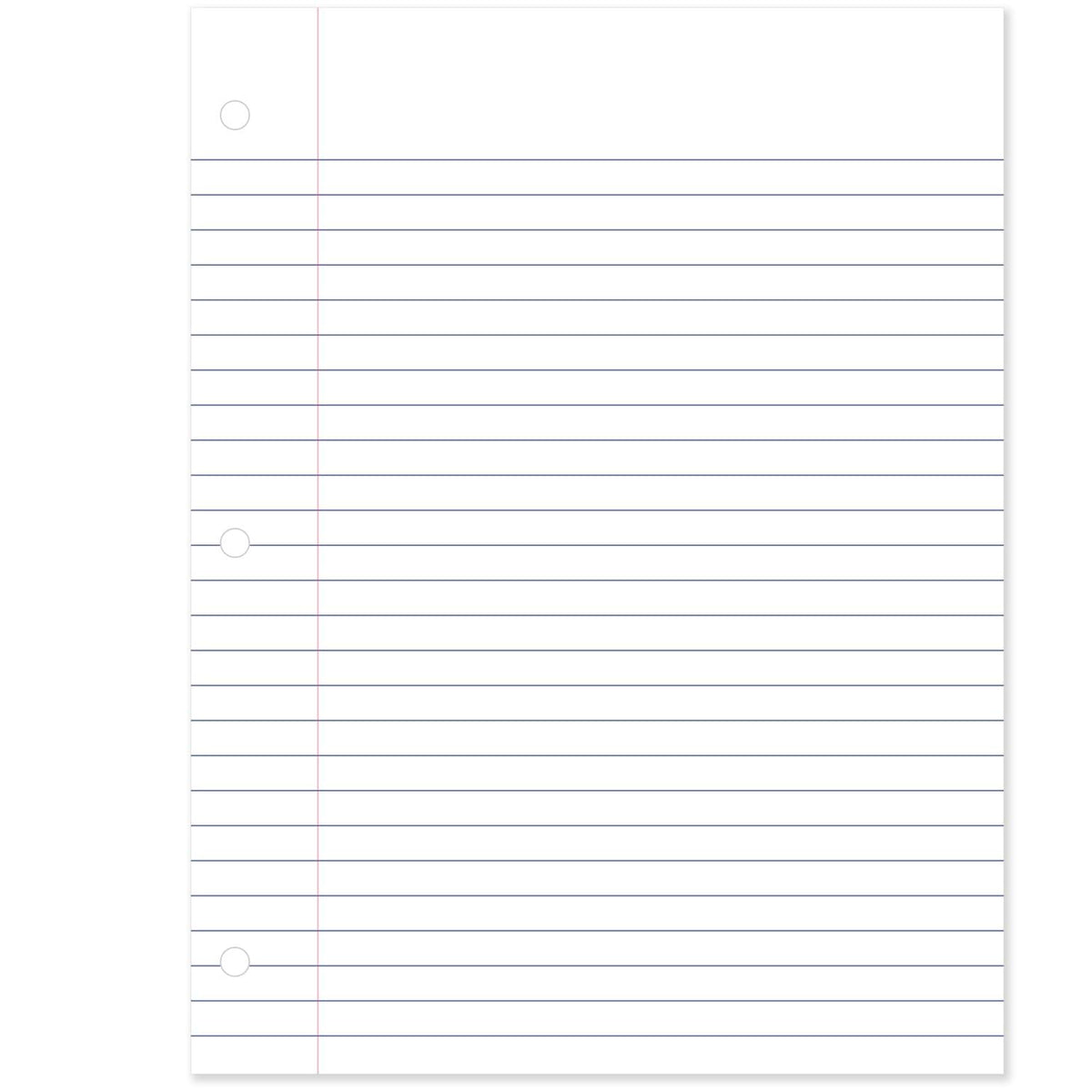 Mead Loose Leaf Paper, Filler Paper, Wide Ruled, 400 Sheets, 10-1/2" x 8", 3 Hole Punched, 1 Pack (150036-ECM)-UPStoxs