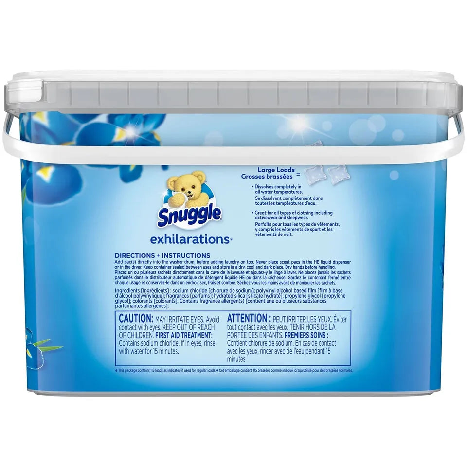 Snuggle Scent Boosters Pacs, Blue Iris and Ocean Breeze, 115 ct.
