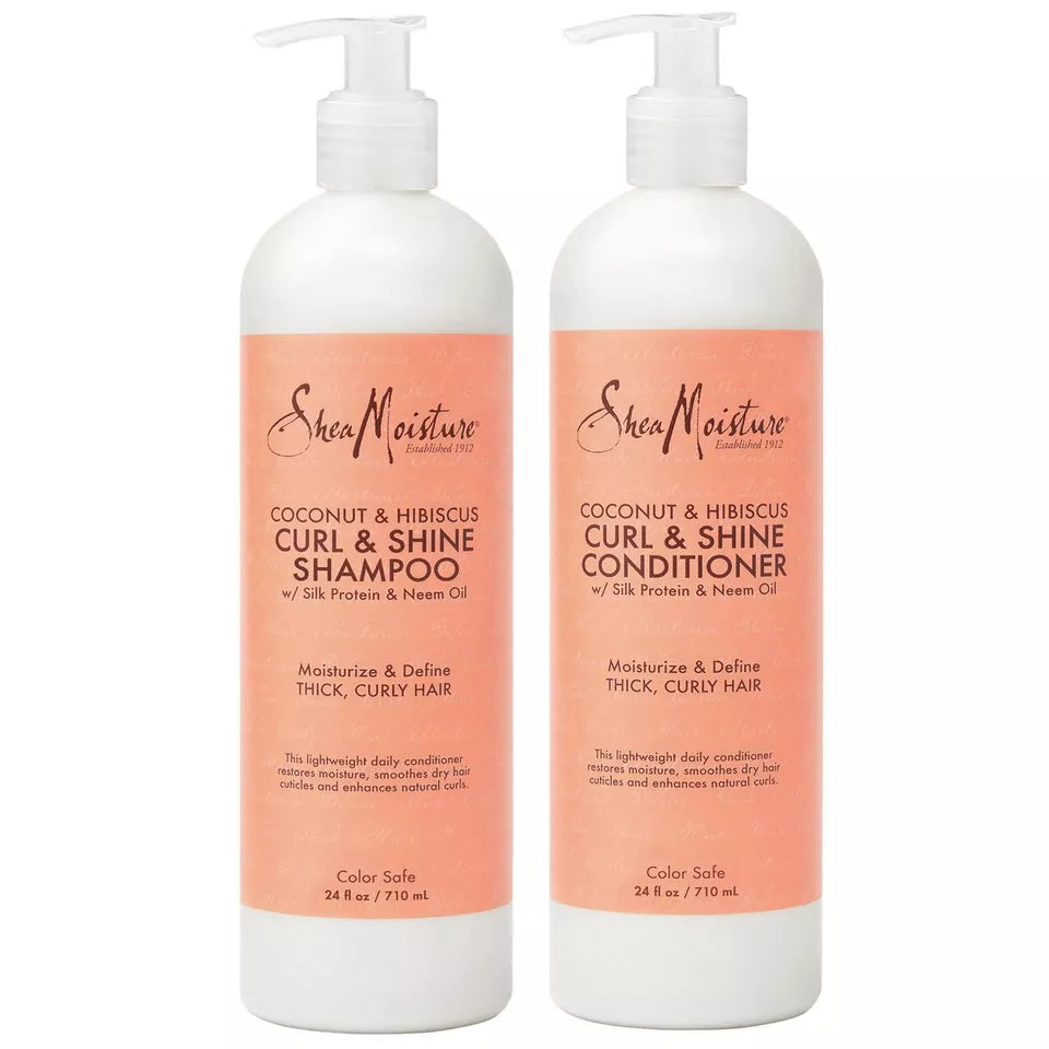 Shea Moisture Coconut & Hibiscus Shampoo & Conditioner, 24 fl. oz., 2 pk.